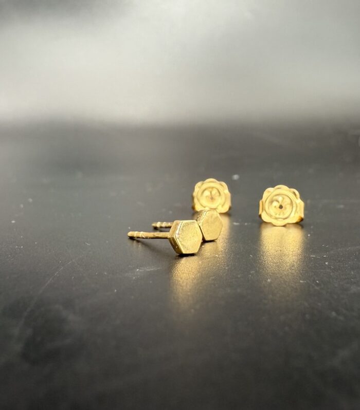 Boucles Ruche Argent Plaqué Or