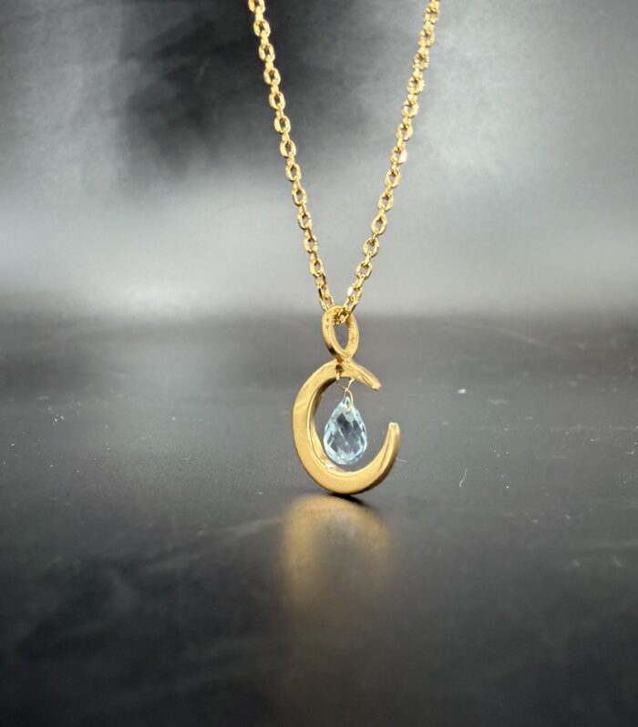 Lune Argent Plaqué Or