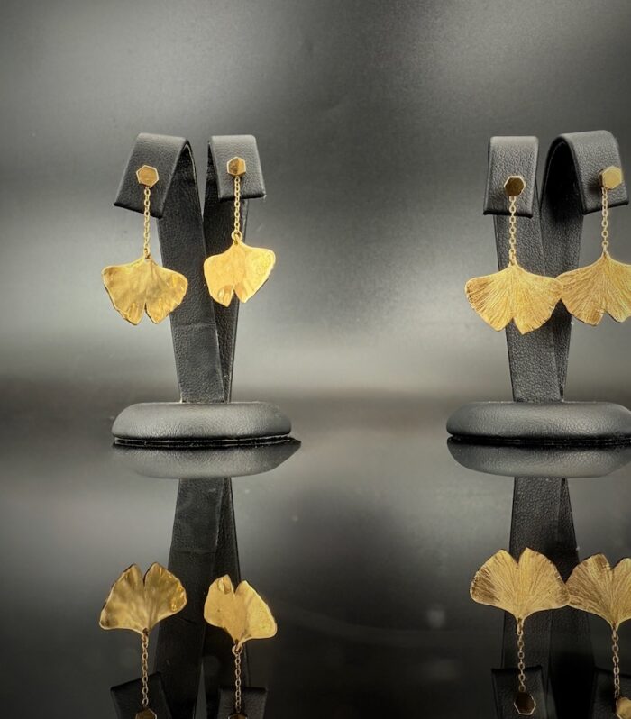 Ajouts Gingko en argent plaqué or